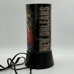 New Orleans Saints NFL WinCraft Motion Lamp Rotating Light Black Gold Football